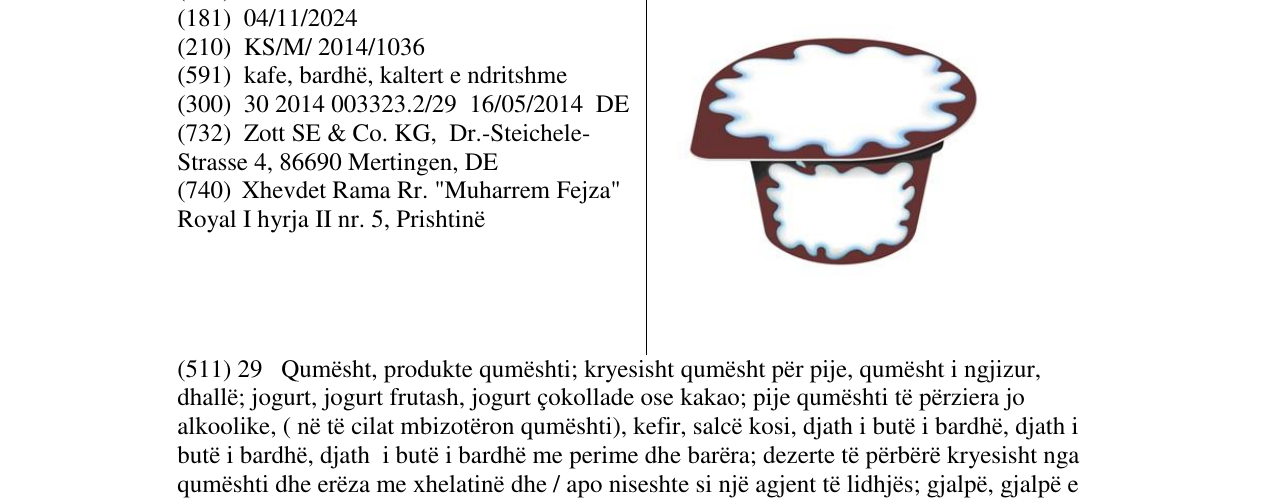 Zëri i markës Markë figurative në buletin