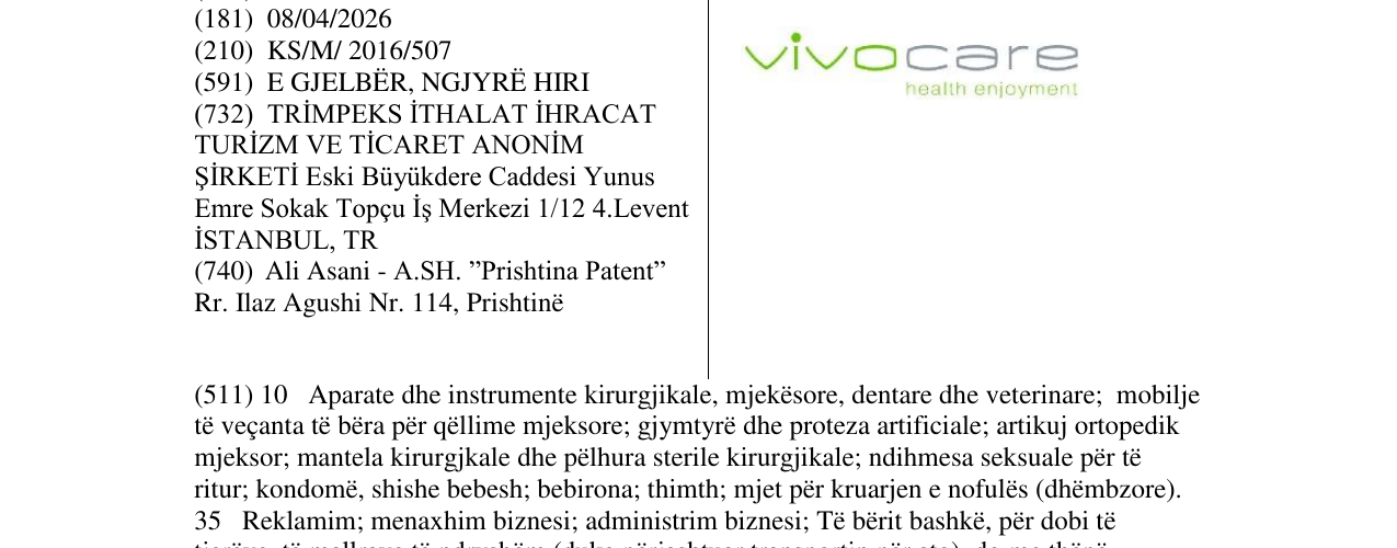 Zëri i markës vivo care health enjoyment në buletin
