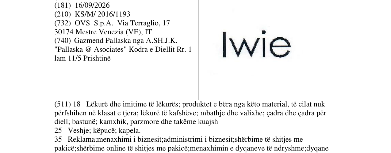 Zëri i markës IWie në buletin