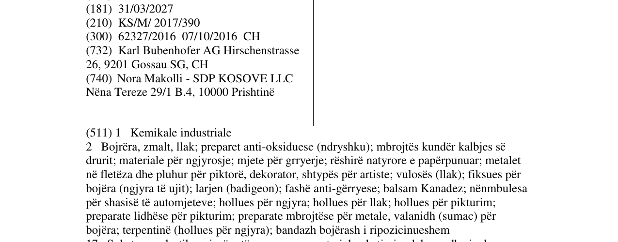 Zëri i markës KABE në buletin