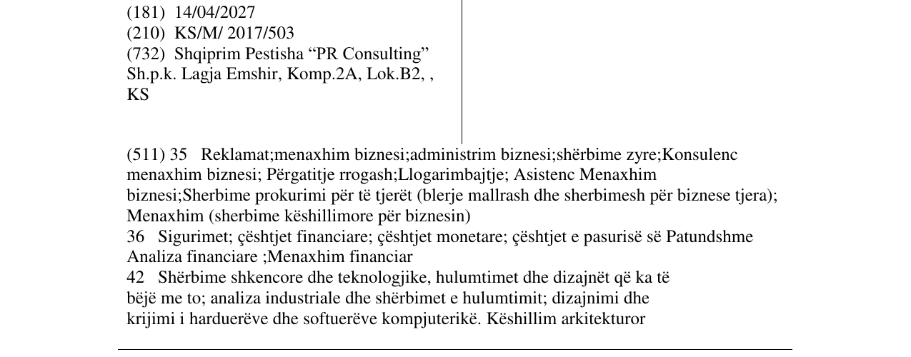 Zëri i markës TOK Services në buletin