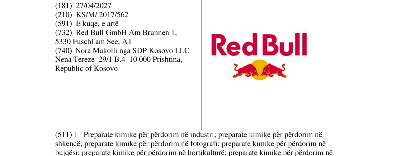 Zëri i markës Red Bull në buletin