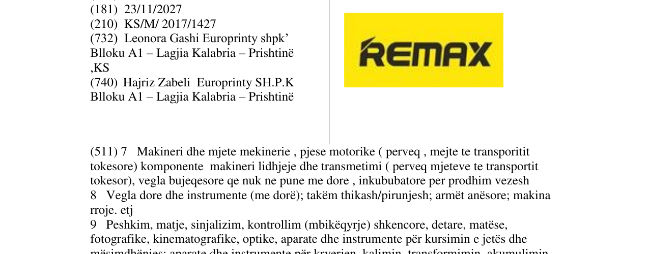 Zëri i markës Markë figurative në buletin