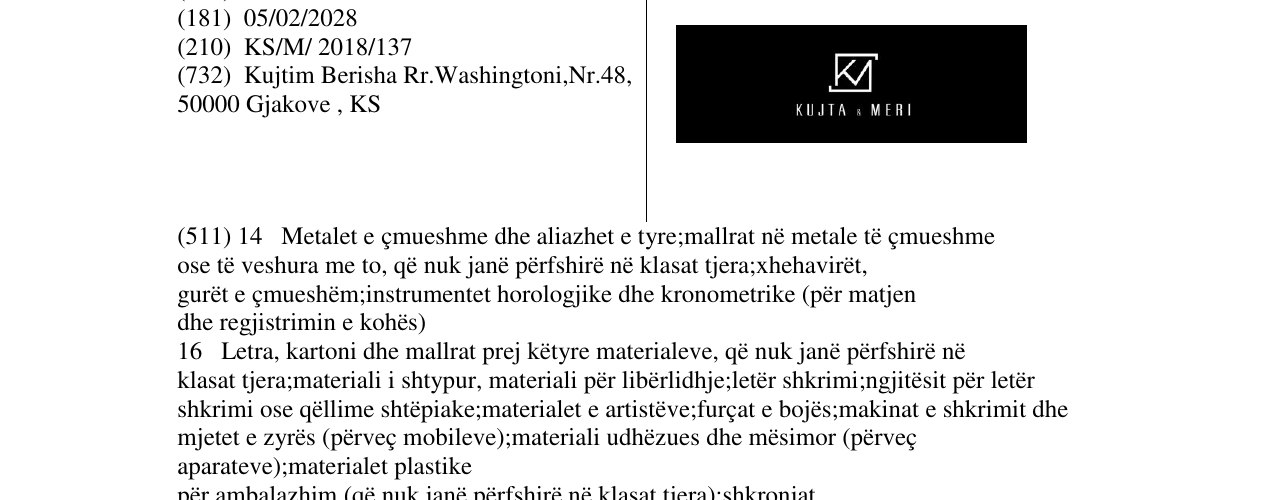 Zëri i markës KUJTA MERI në buletin