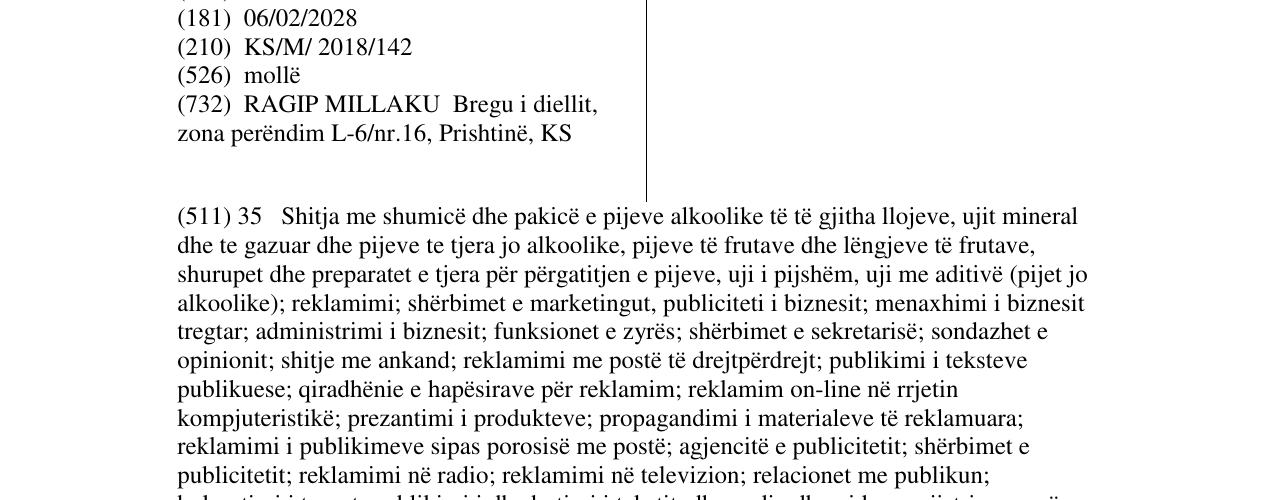 Zëri i markës n'mollë në buletin