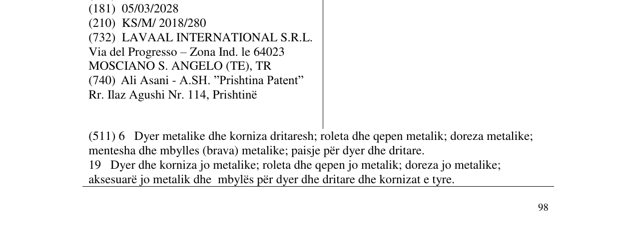 Zëri i markës LAVAAL në buletin