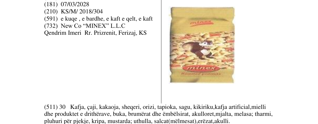Zëri i markës minex në buletin