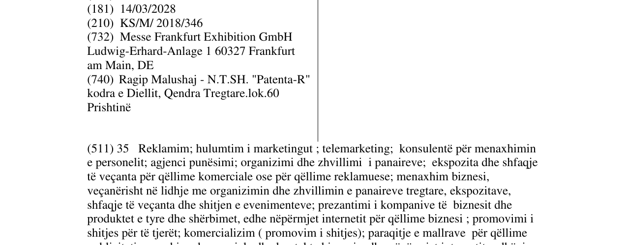 Zëri i markës intersec në buletin