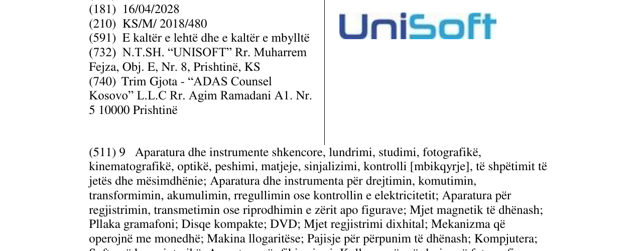 Zëri i markës UniSoft në buletin