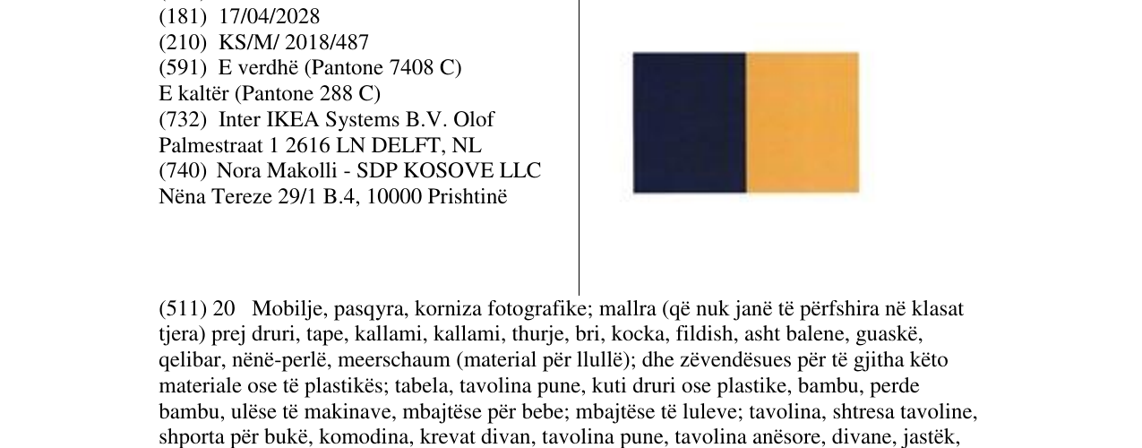 Zëri i markës Markë figurative në buletin
