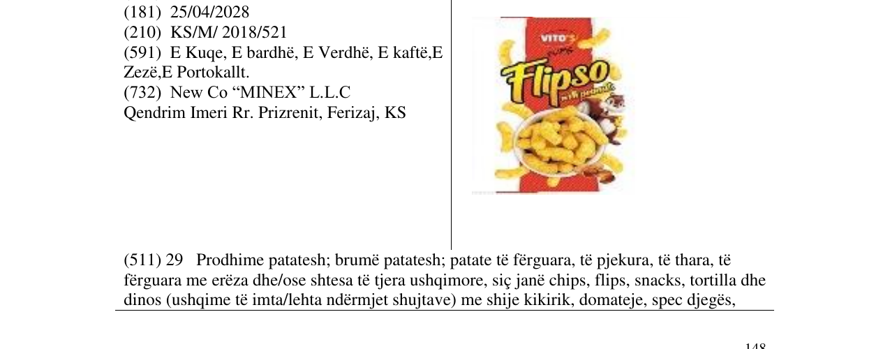 Zëri i markës VITO Flipso në buletin