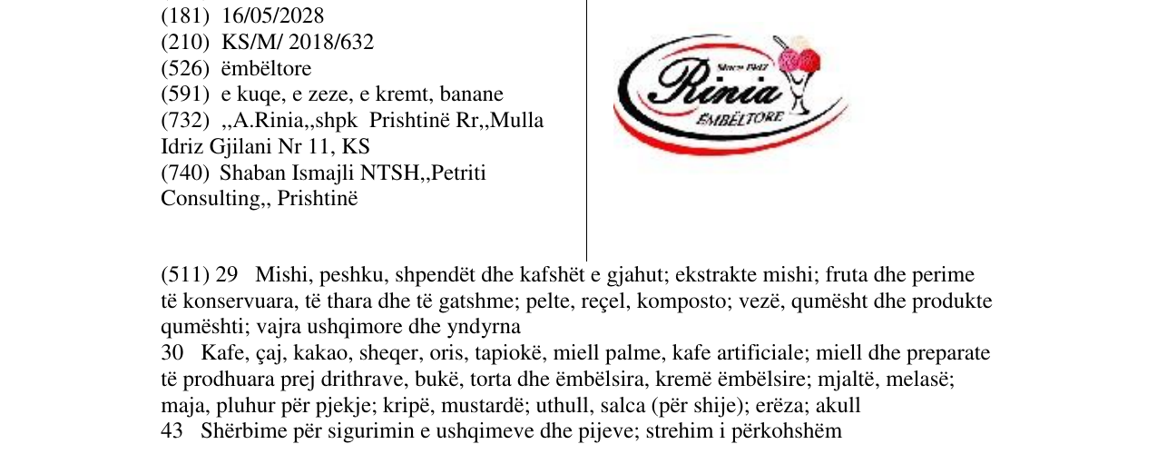 Zëri i markës Rinia në buletin