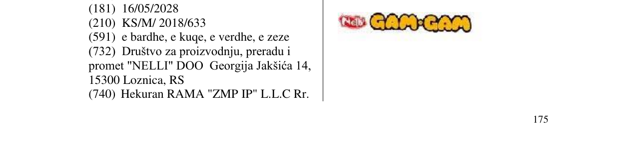 Zëri i markës GAM-GAM në buletin