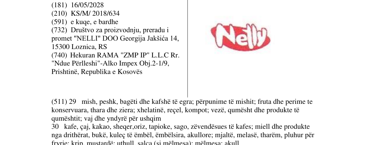 Zëri i markës NELLY në buletin