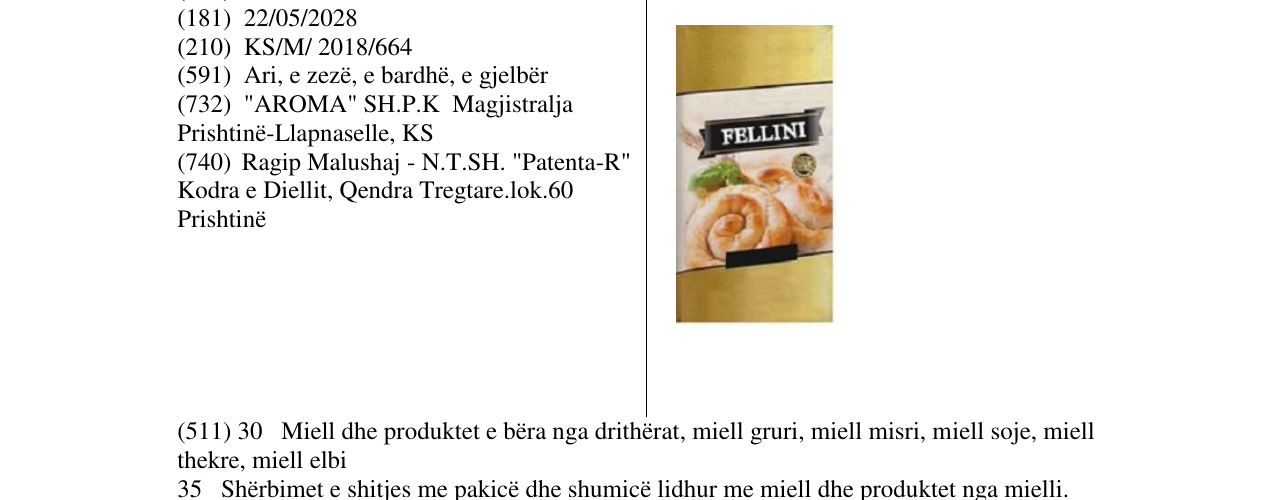 Zëri i markës Markë figurative në buletin