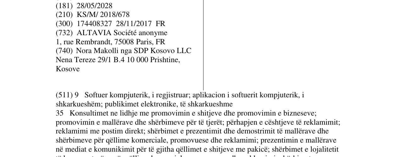 Zëri i markës SAINT-GLINGLIN në buletin