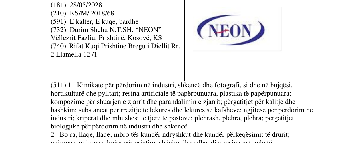 Zëri i markës Markë figurative në buletin