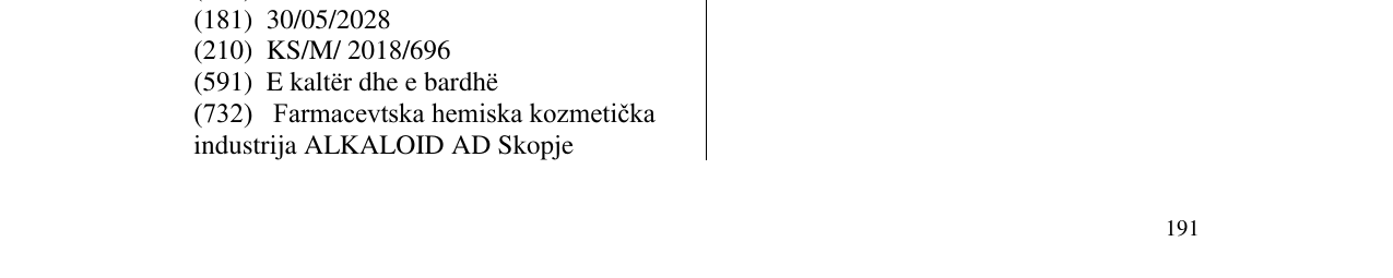 Zëri i markës Markë figurative në buletin