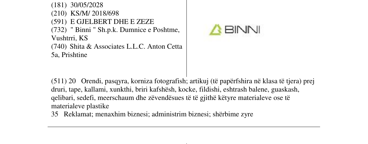 Zëri i markës Markë figurative në buletin