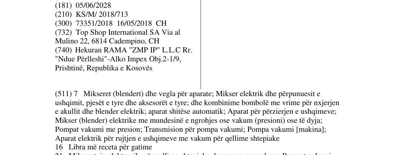 Zëri i markës DELIMANO në buletin