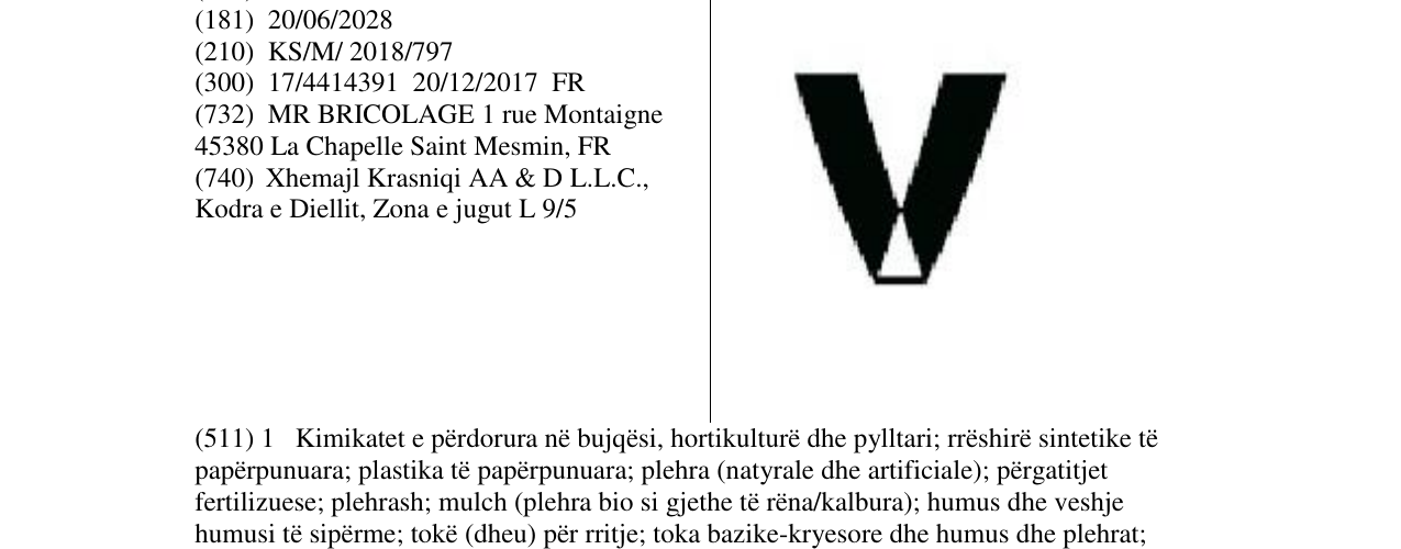 Zëri i markës Markë figurative në buletin