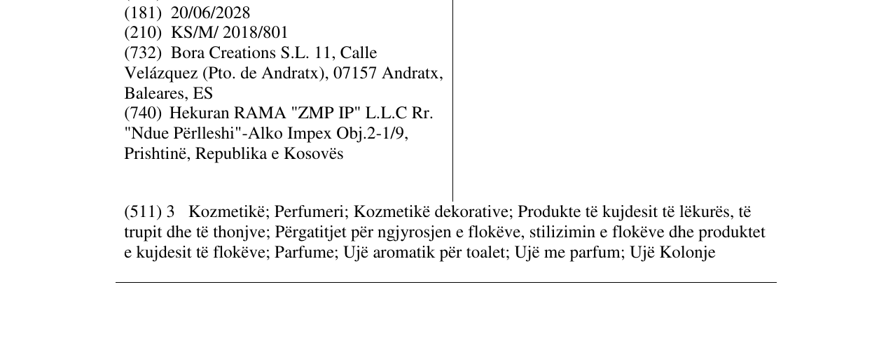 Zëri i markës L.O.V në buletin