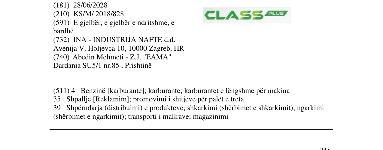 Zëri i markës CLASS në buletin