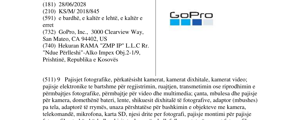 Zëri i markës GoPro në buletin