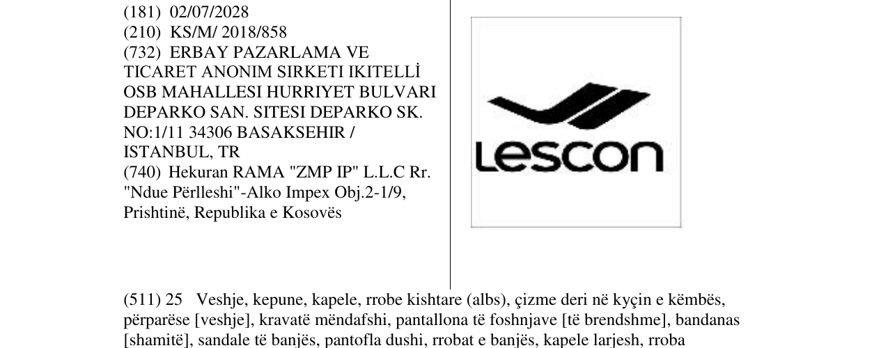 Zëri i markës LESCON në buletin