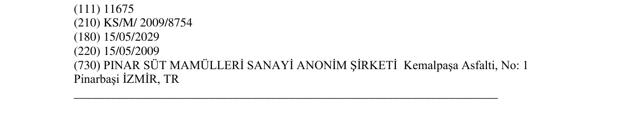 Zëri i markës PINAR BEYAZ në buletin