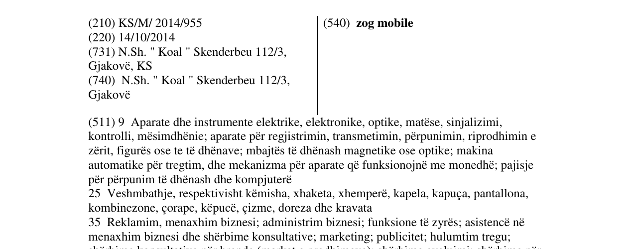 Zëri i markës zog mobile në buletin
