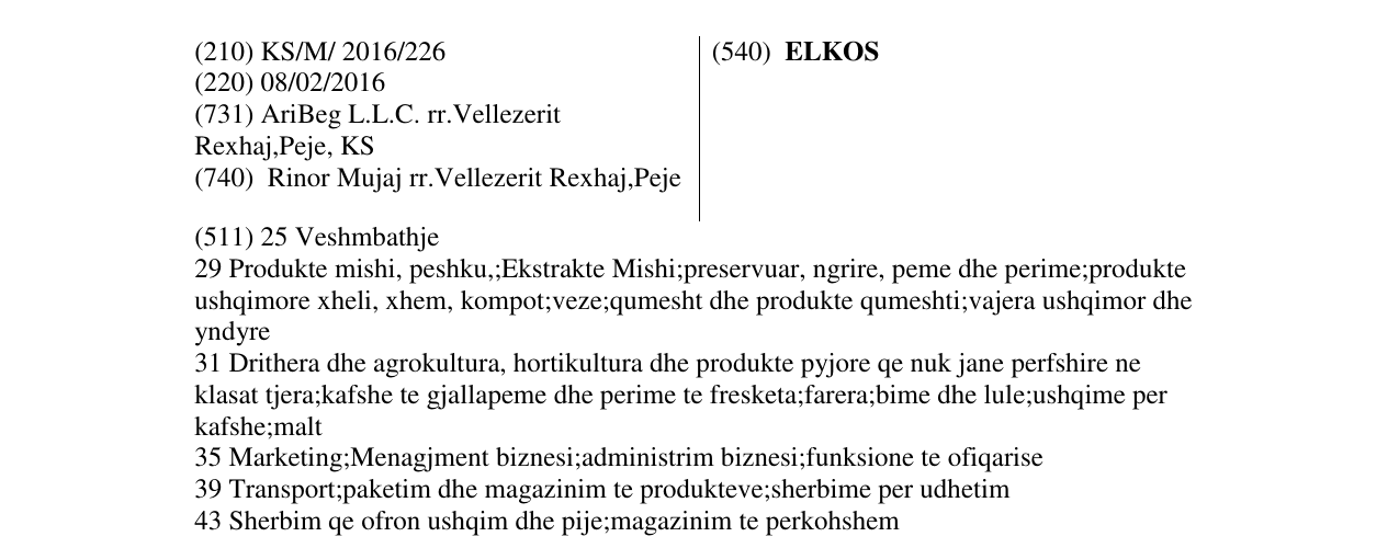 Zëri i markës ELKOS në buletin