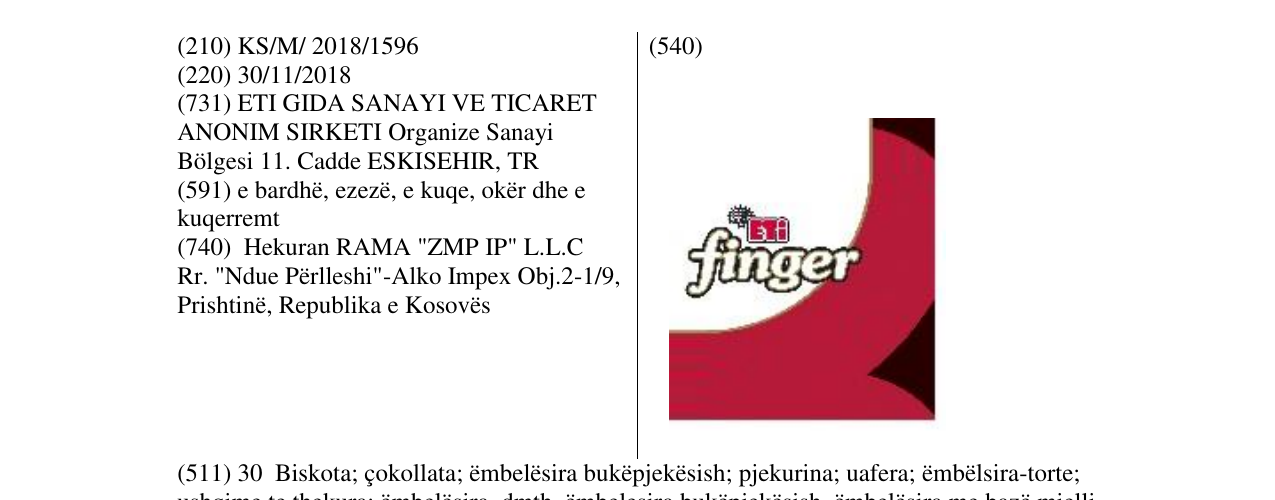 Zëri i markës finger në buletin