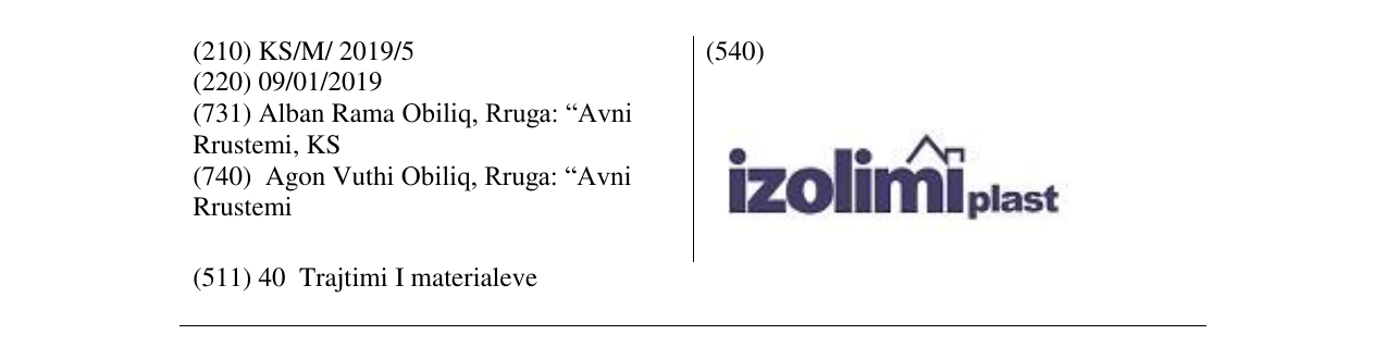 Zëri i markës Markë figurative në buletin