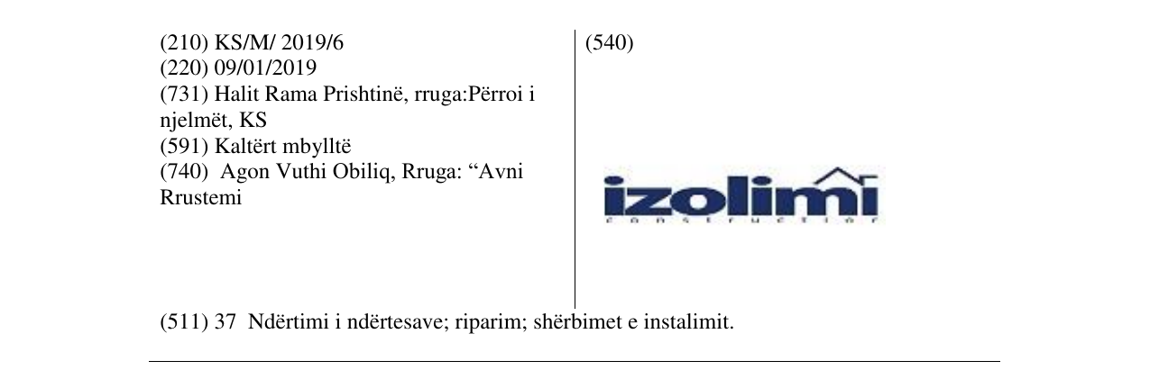 Zëri i markës Markë figurative në buletin
