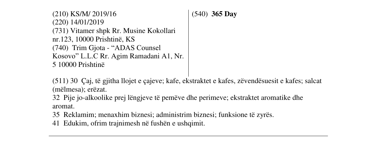 Zëri i markës 365 Day në buletin