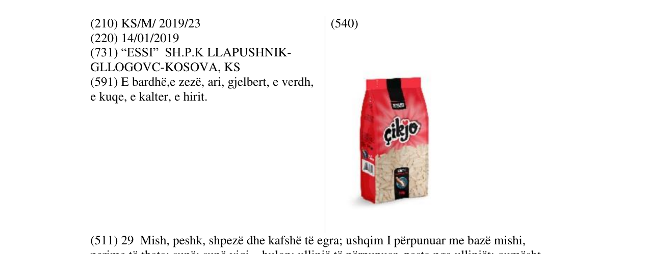 Zëri i markës Markë figurative në buletin