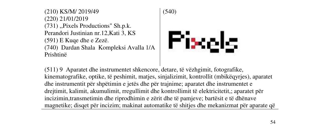 Zëri i markës Markë figurative në buletin