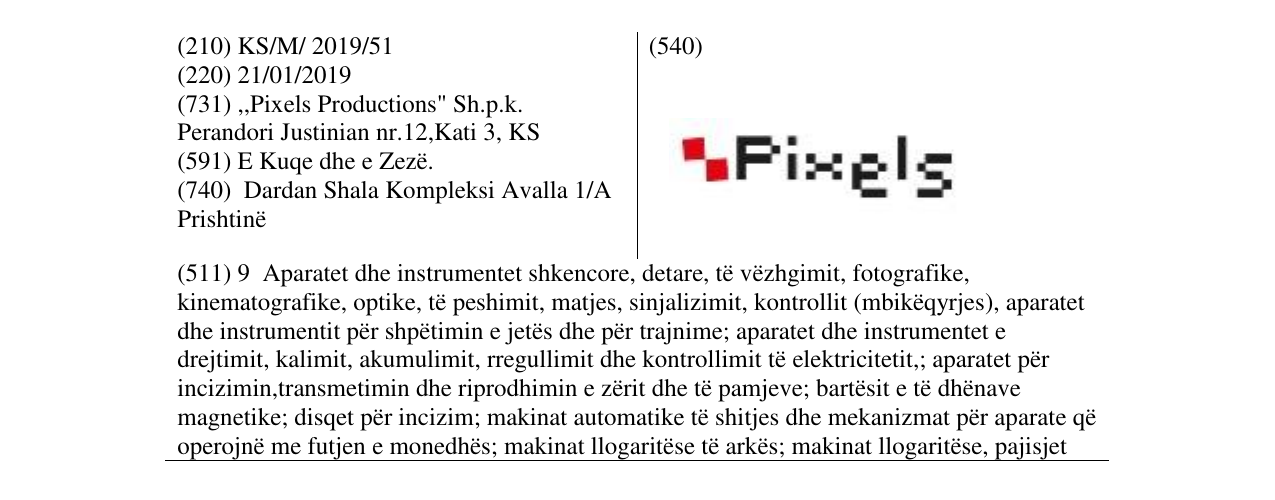 Zëri i markës Markë figurative në buletin