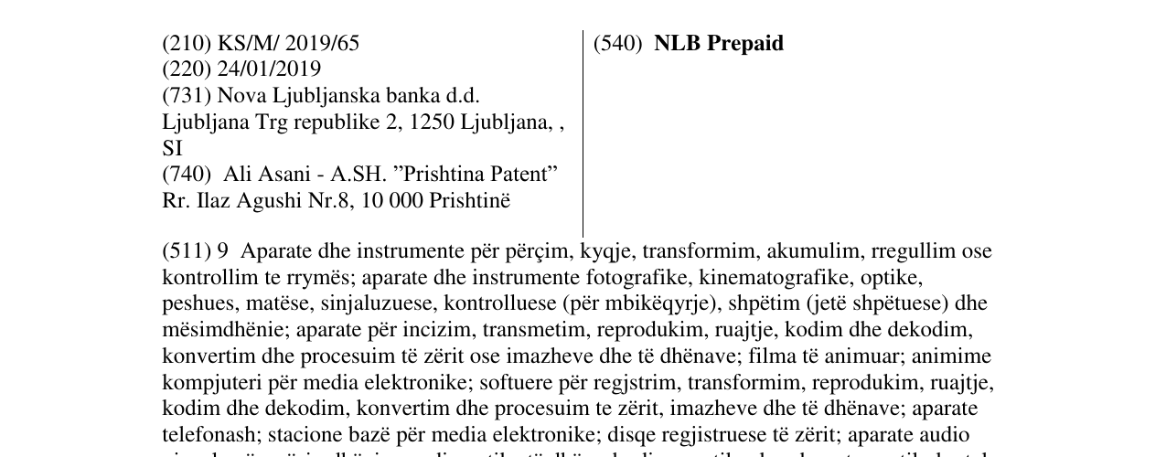 Zëri i markës NLB Prepaid në buletin