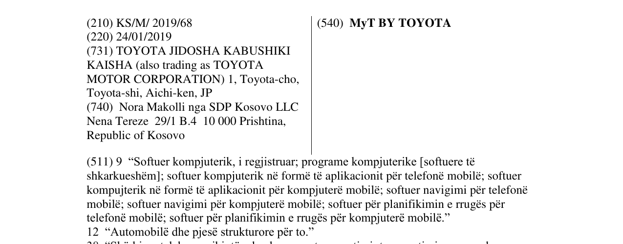Zëri i markës MyT BY TOYOTA në buletin