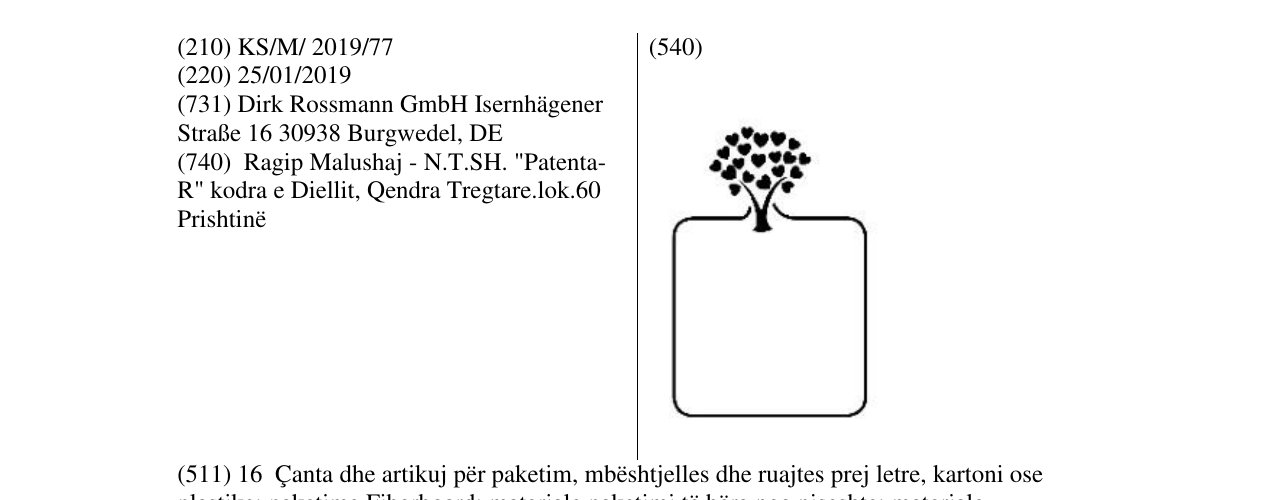 Zëri i markës Markë figurative në buletin