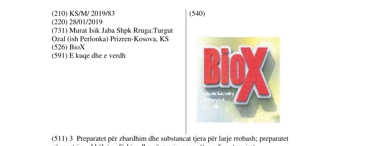 Zëri i markës BioX në buletin