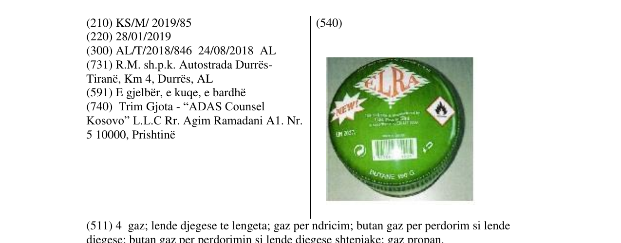 Zëri i markës Markë figurative në buletin