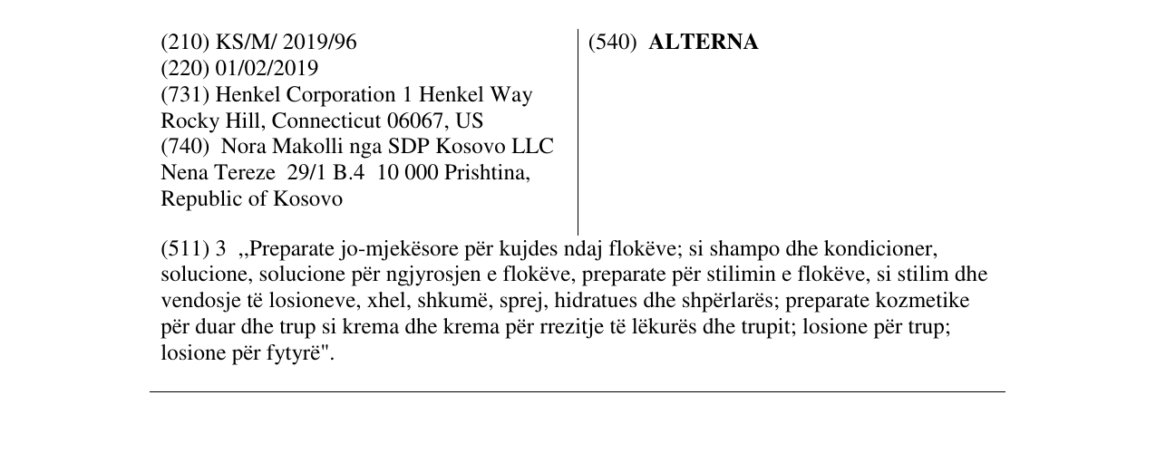 Zëri i markës ALTERNA në buletin