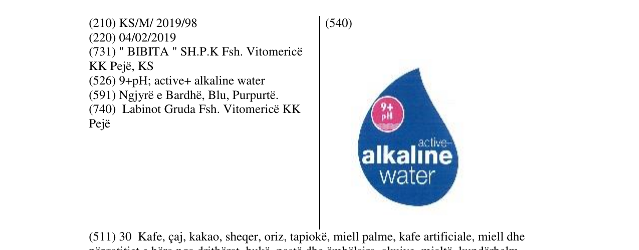 Zëri i markës Markë figurative në buletin