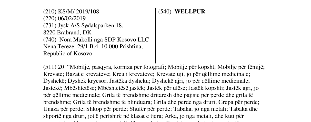 Zëri i markës WELLPUR në buletin