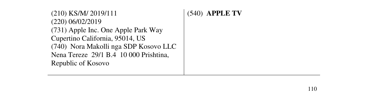 Zëri i markës APPLE TV në buletin