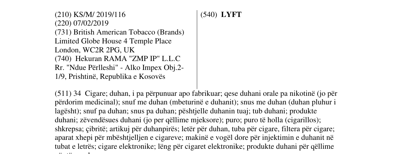 Zëri i markës LYFT në buletin