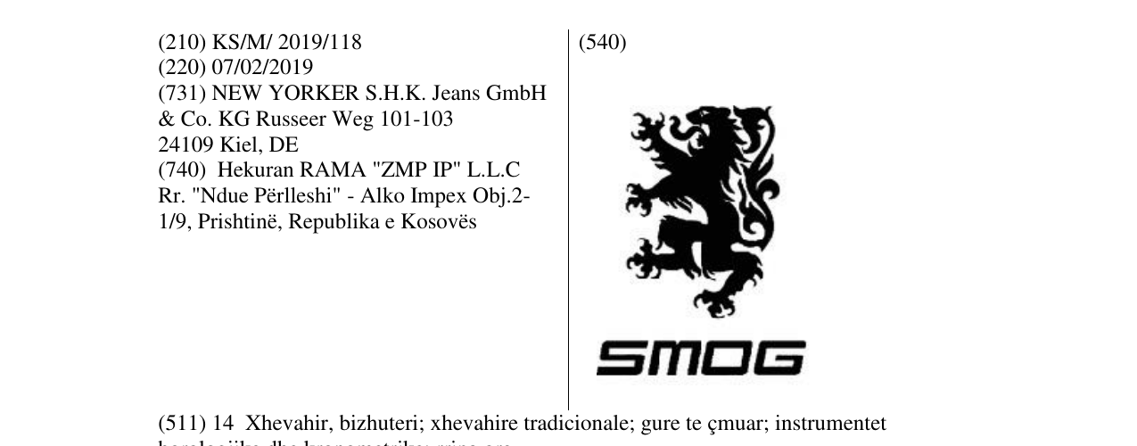 Zëri i markës SMOG në buletin